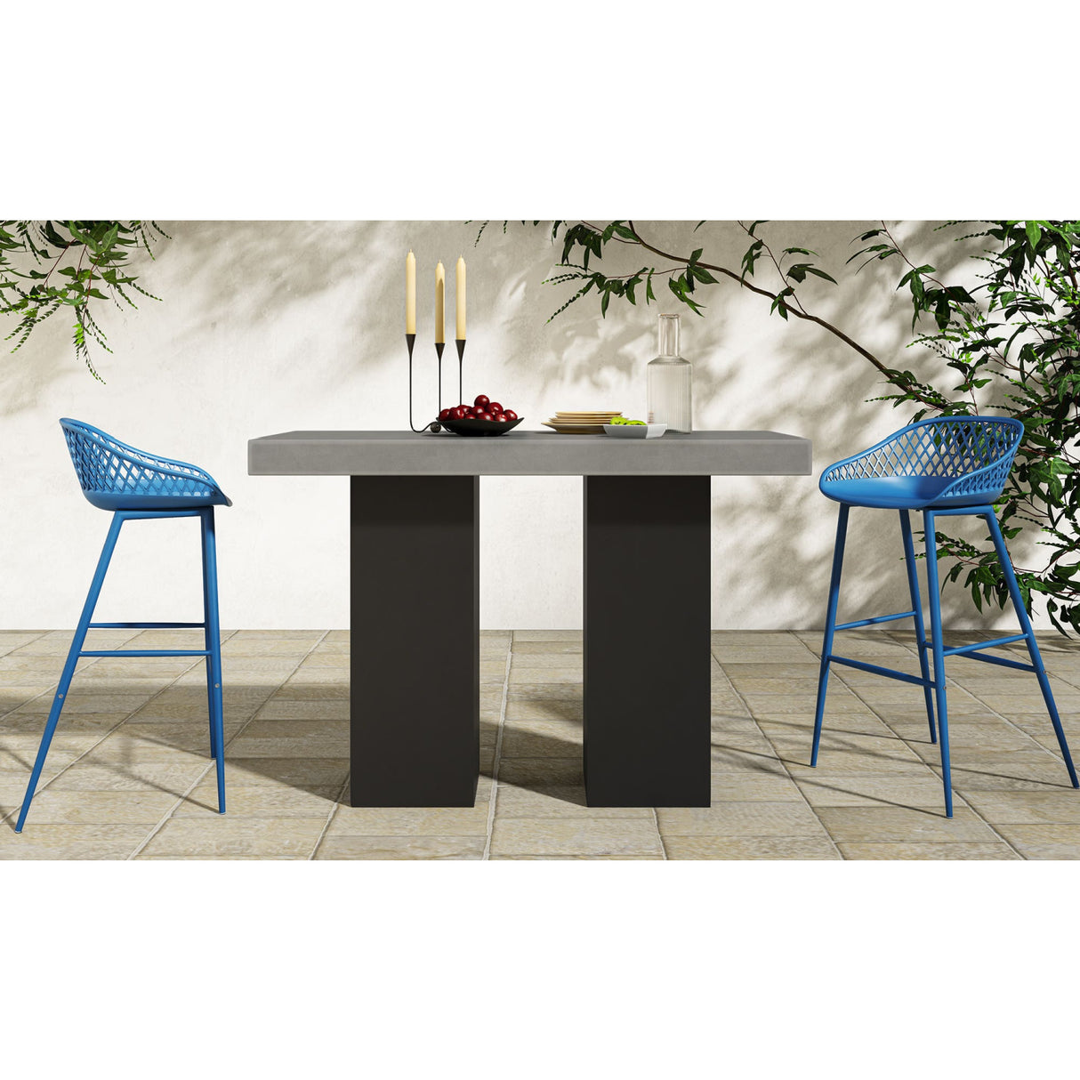 Modern European furniture - Molded Indoor/Outdoor Bar Stools (2) - www.oroa.com | Oroa.com