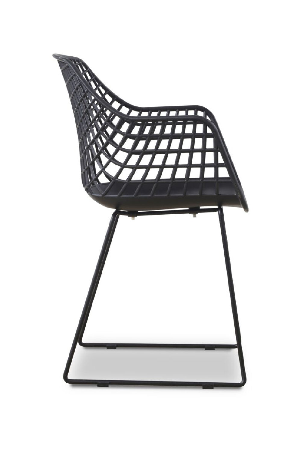 Modern European furniture - Black Perforated Indoor/Outdoor Dining Chairs (2) - www.oroa.com