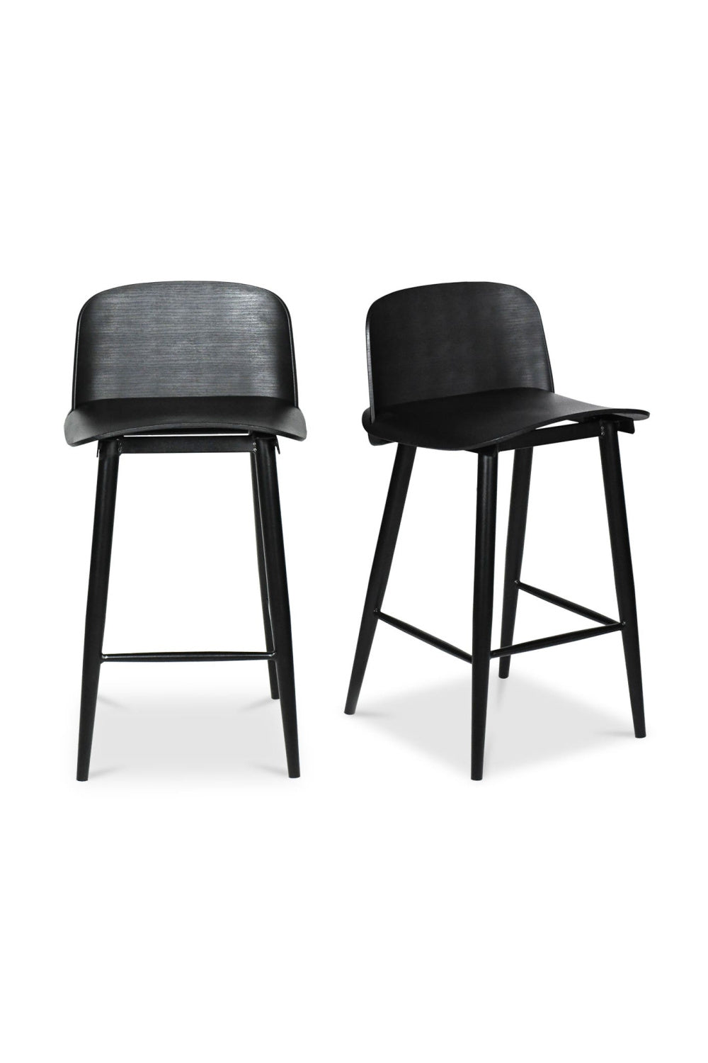 Modern European furniture - Black Indoor/Outdoor Counter Stools (2) - www.oroa.com