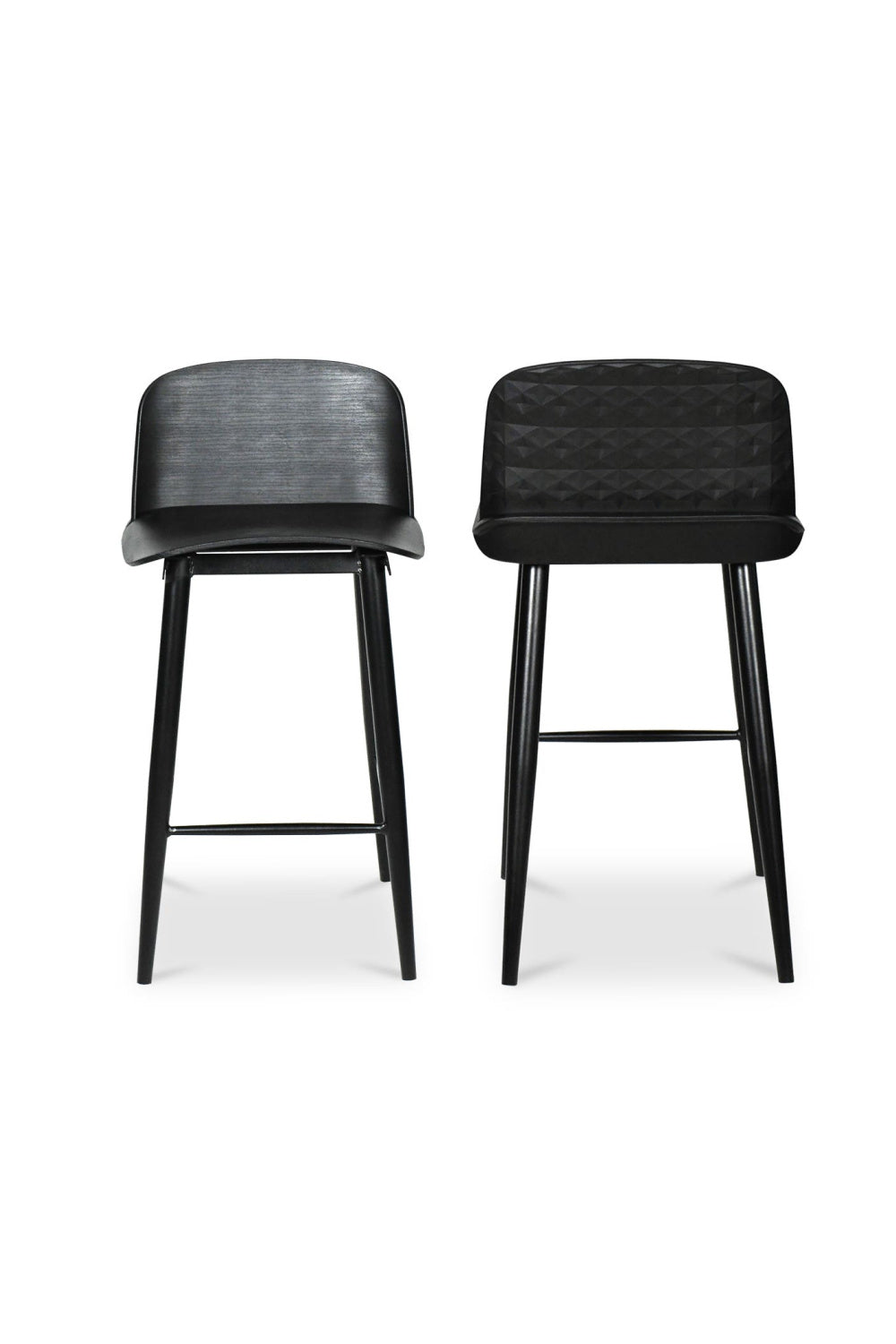 Modern European furniture - Black Indoor/Outdoor Counter Stools (2) - www.oroa.com