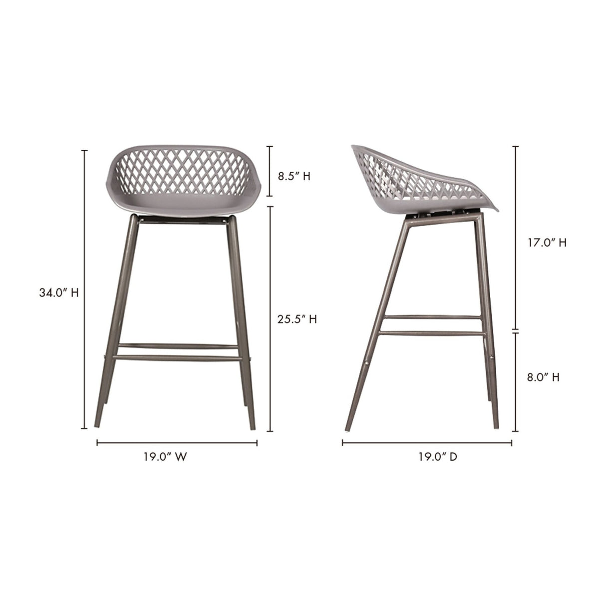 Modern European furniture - Diamond-Mesh Indoor/Outdoor Counter Stools (2) - www.oroa.com | Oroa.com