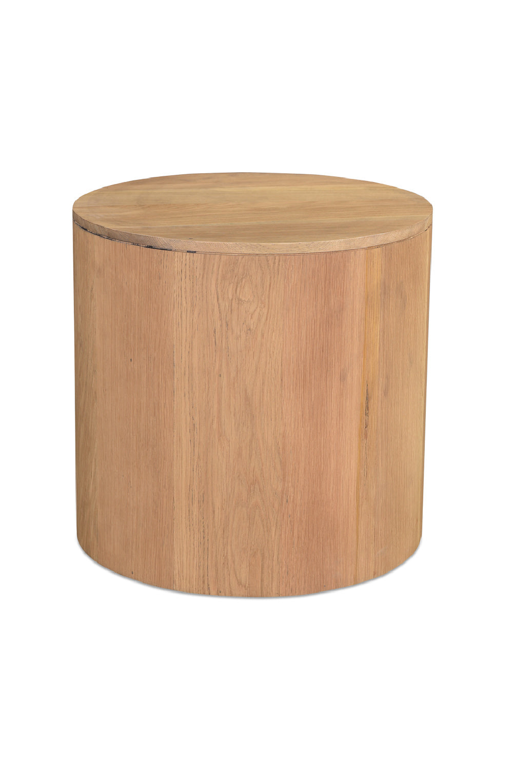 Modern European furniture - Oak Round 1-Drawer Nightstand - www.oroa.com