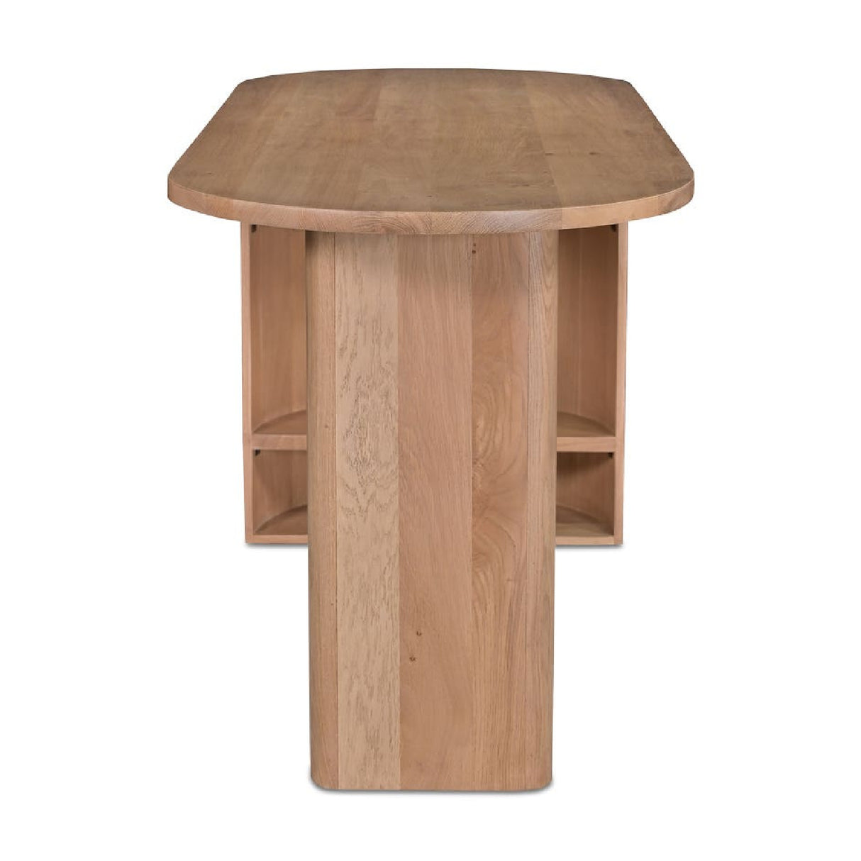 Modern European furniture - Natural Oak 3-Open Shelf Desk - www.oroa.com