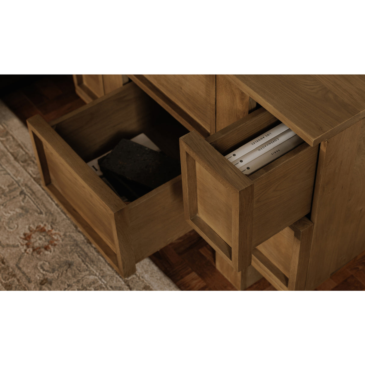 Modern European furniture - Oak 6-Drawer Nightstand - www.oroa.com