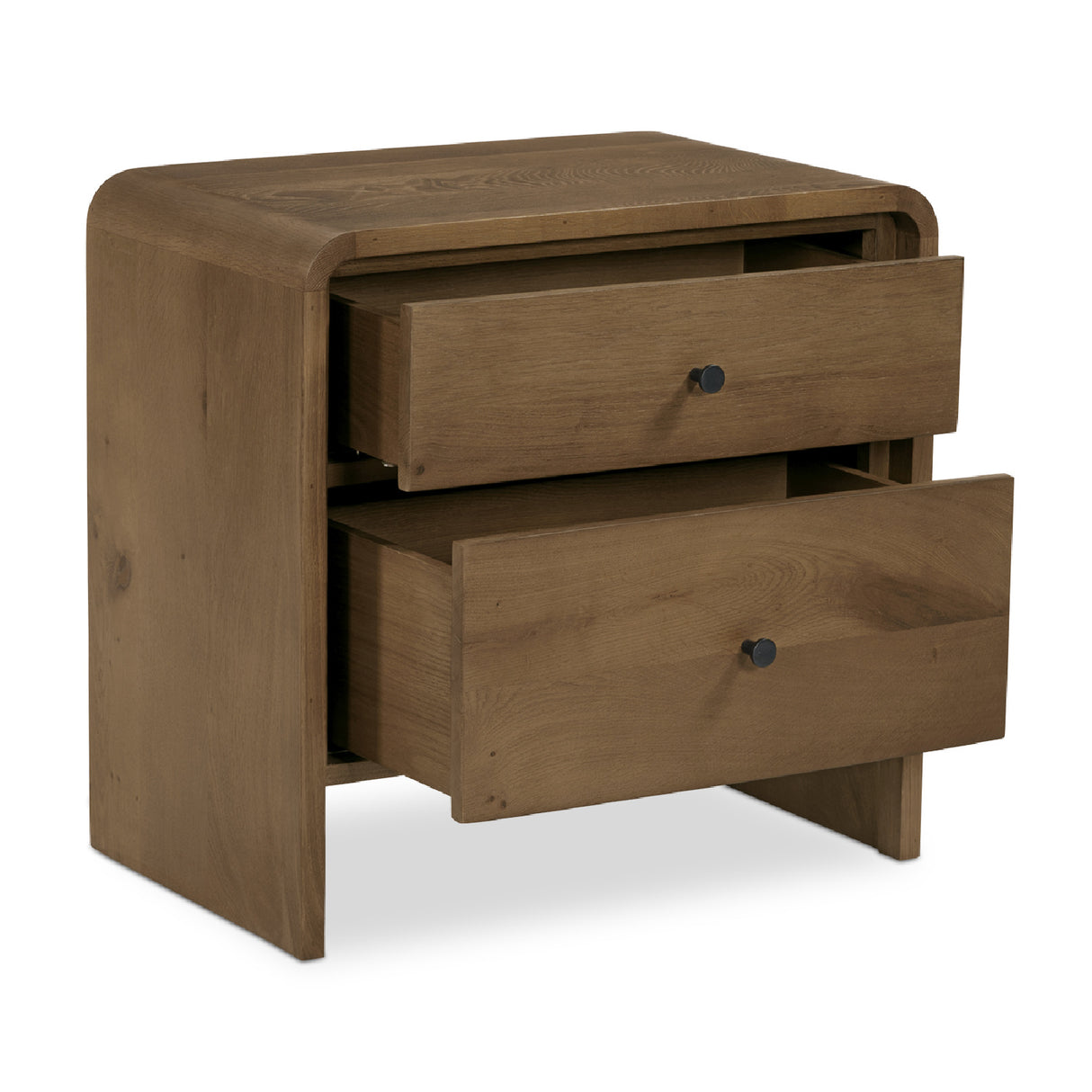 Modern European furniture - 2-Drawer Solid Oak Nightstand - www.oroa.com