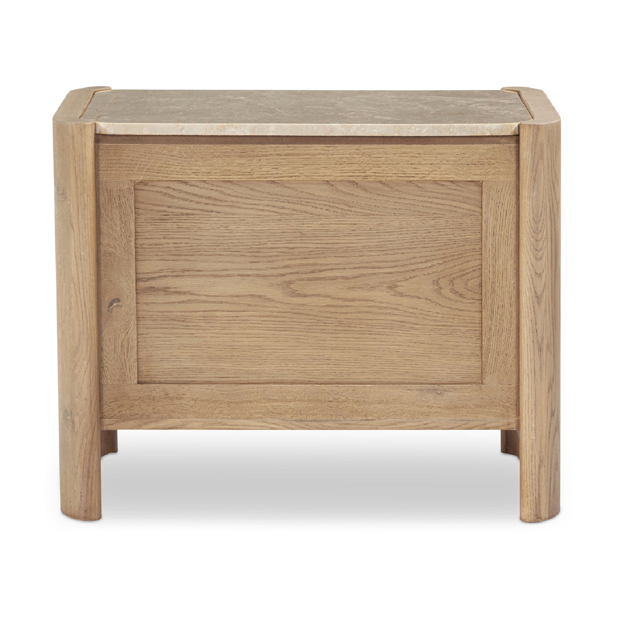 Modern European furniture - Marble Top Oak Nightstand - www.oroa.com