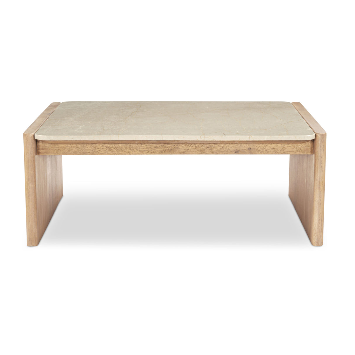 Modern European furniture - Marble Top Oak Coffee Table - www.oroa.com