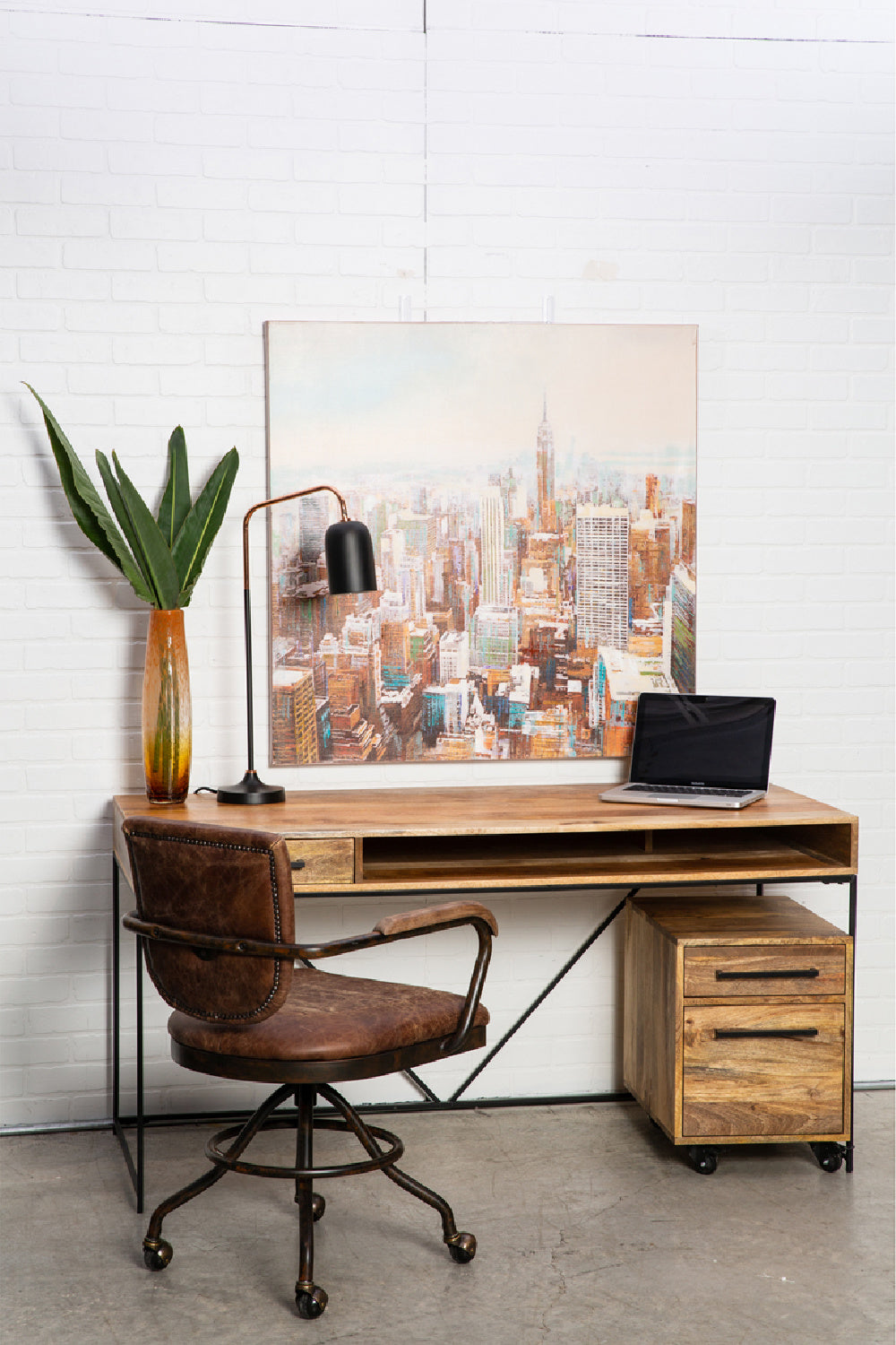 Modern European furniture - Mango Wood 1-Drawer Desk - www.oroa.com | Oroa.com