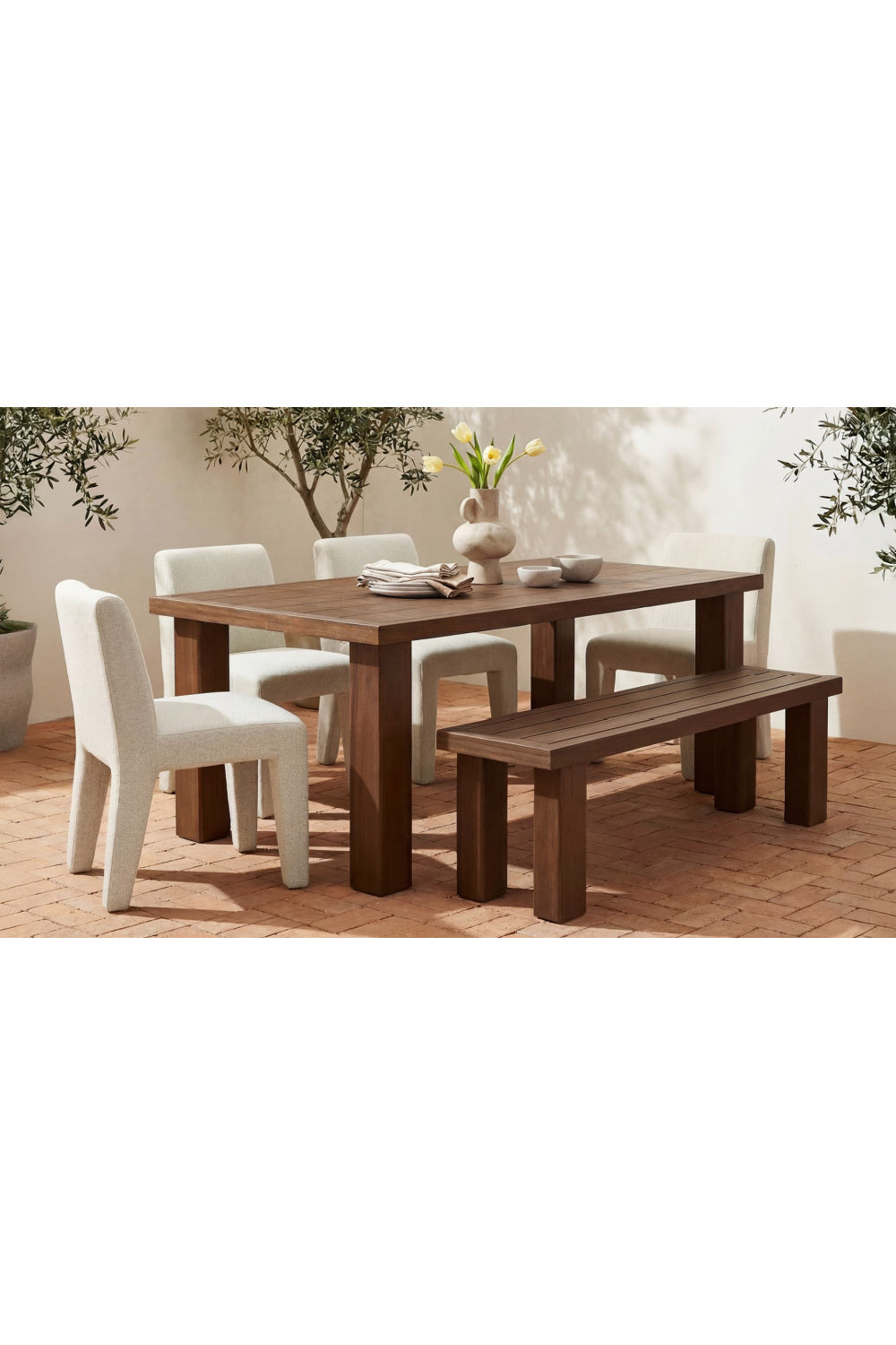 Modern European furniture - Solid Teak Outdoor Dining Table - www.oroa.com | Oroa.com
