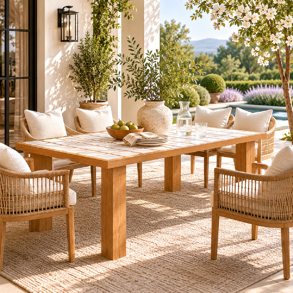 Modern European furniture - Solid Teak Outdoor Dining Table - www.oroa.com | Oroa.com