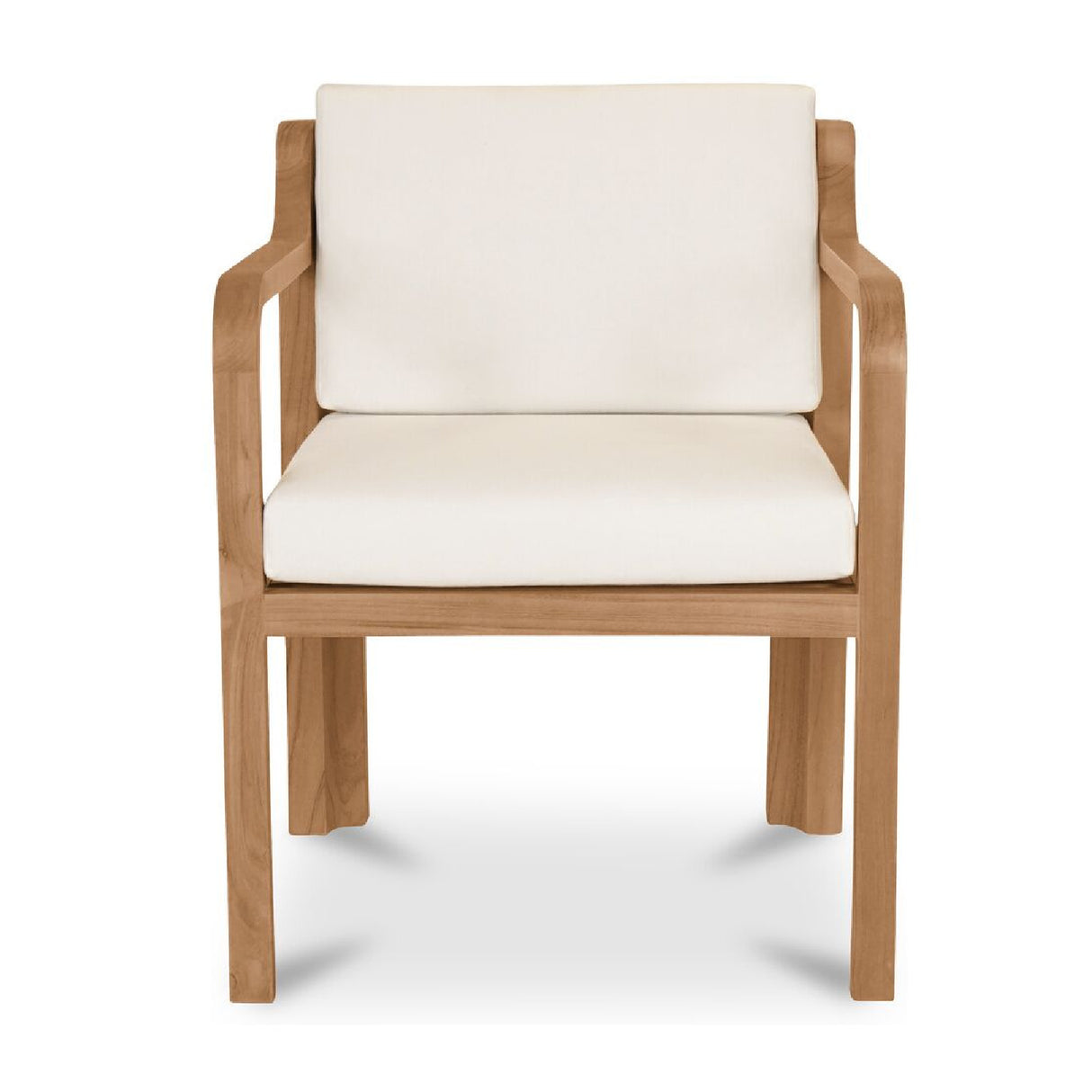 Modern European furniture - White Padded Outdoor Dining Chair - www.oroa.com | Oroa.com