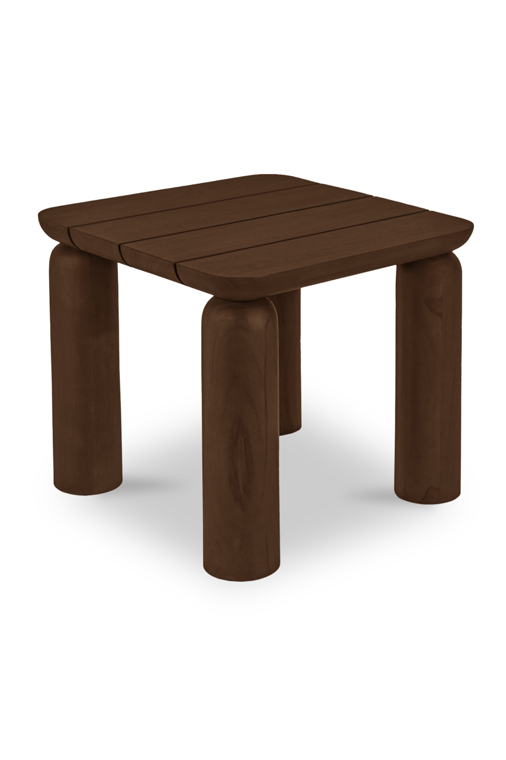 Modern European furniture - Brown Teak Outdoor Side Table - www.oroa.com | Oroa.com