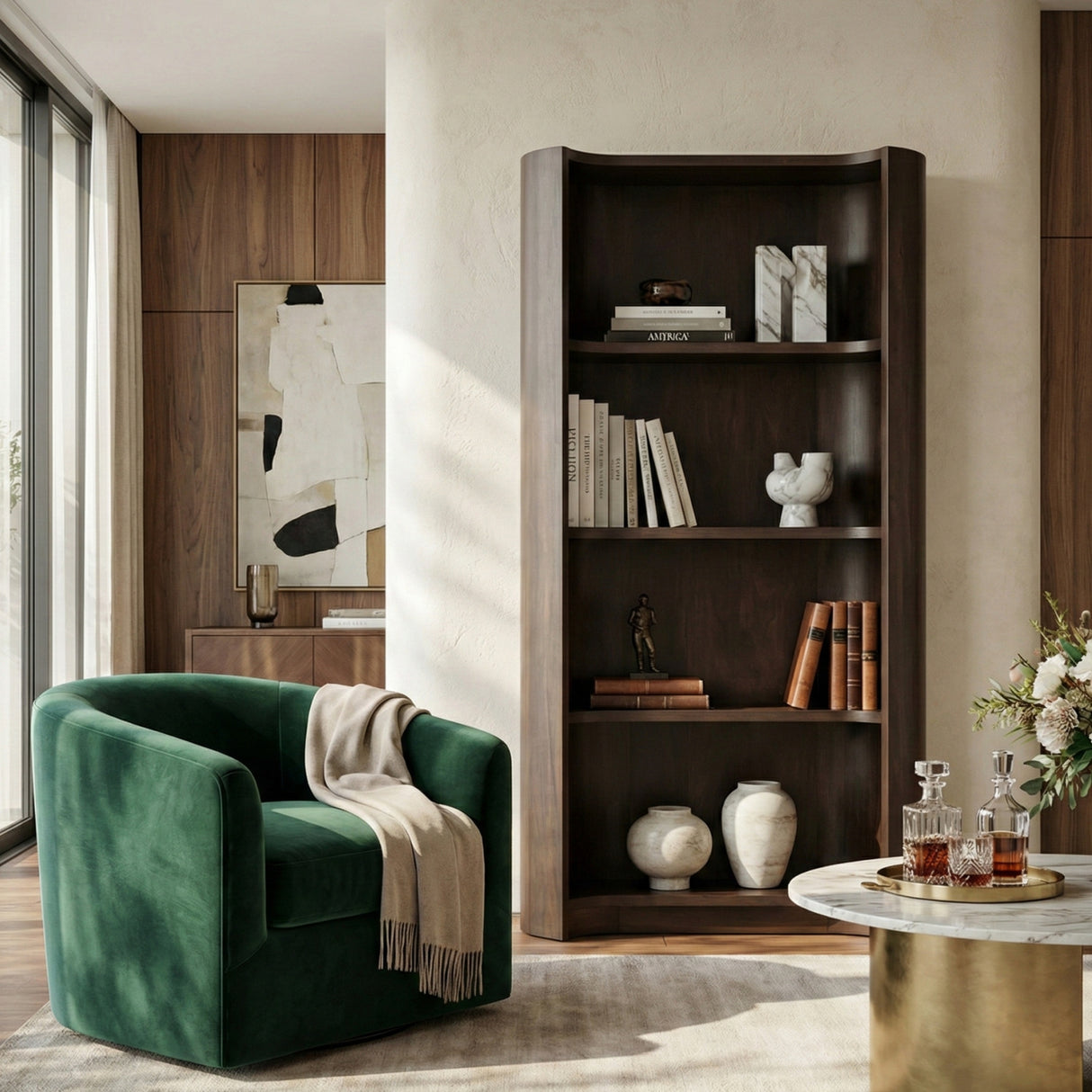 Solid Mahogany Bookcase | Oroa.com