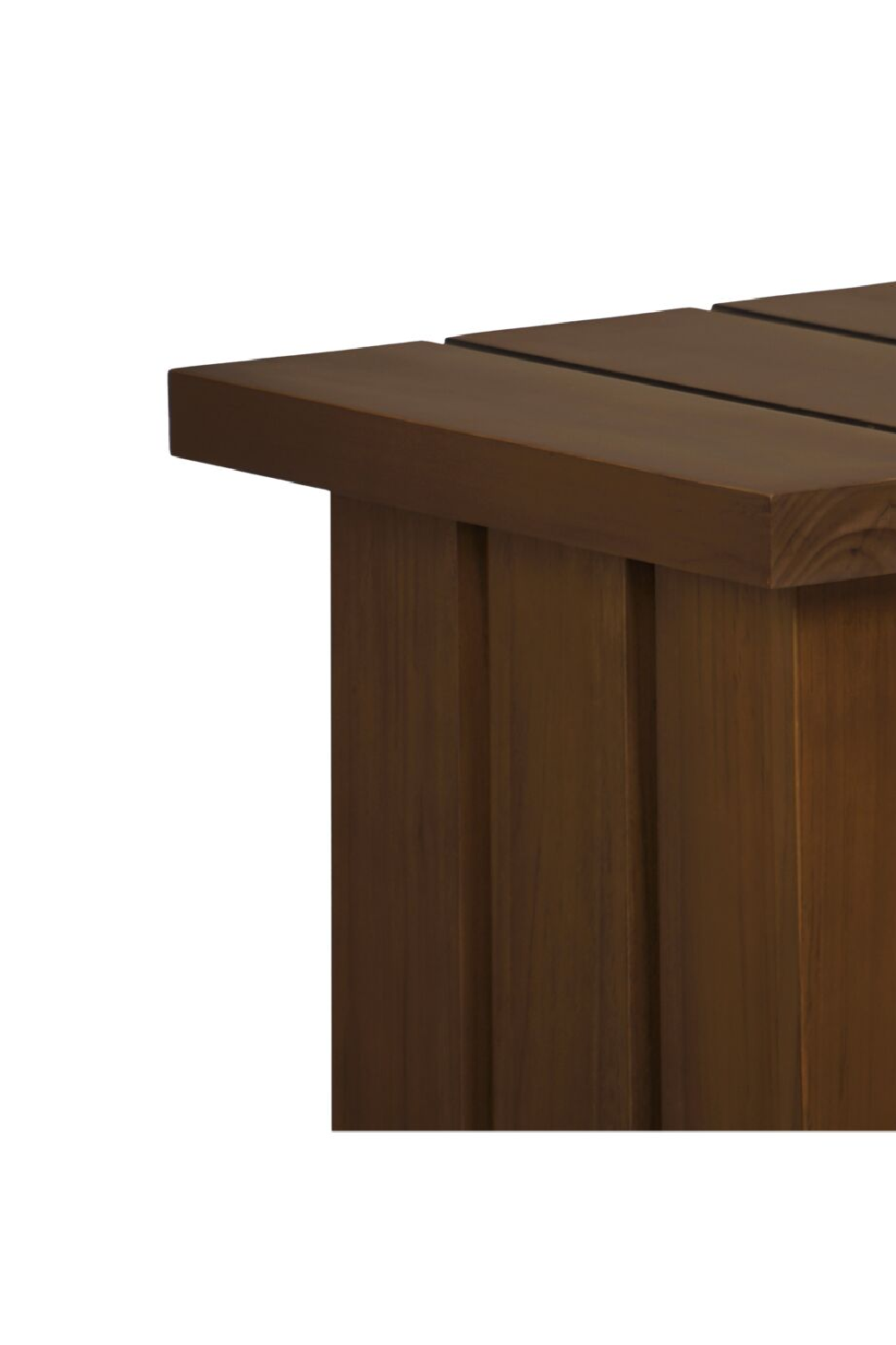 Slatted Teak Outdoor Side Table | Novi Living Denby | Oroa.com