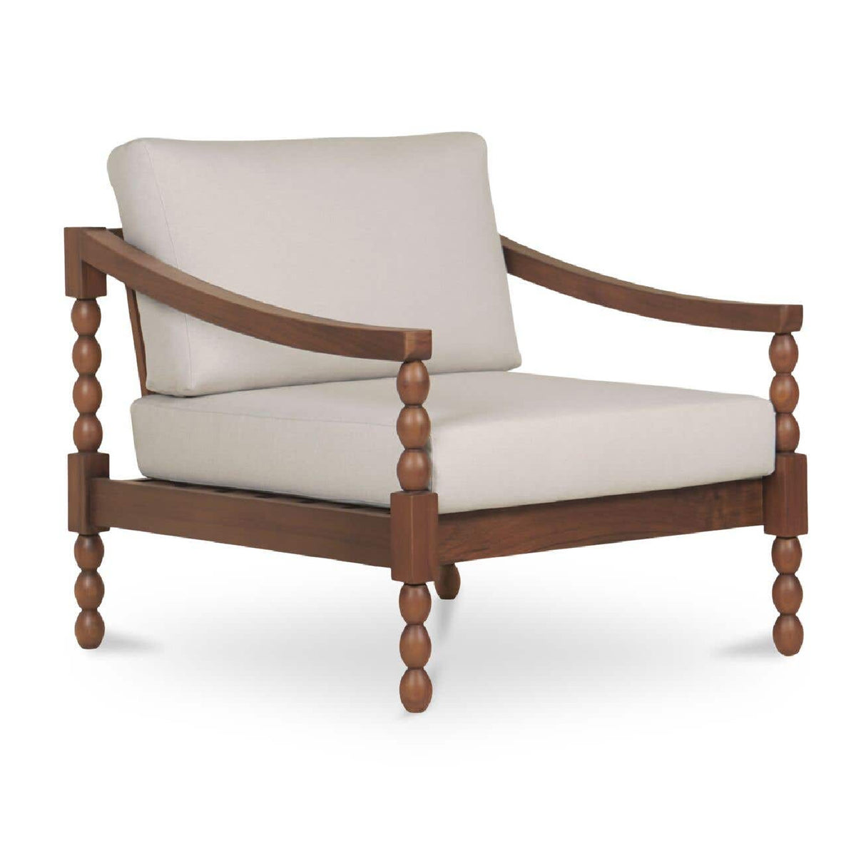 Modern European furniture - Turned-Leg Teak Outdoor Accent Chair - www.oroa.com | Oroa.com