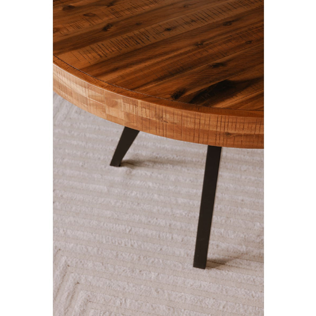 Modern European furniture - Parquet Patterned Wooden Dining Table - www.oroa.com