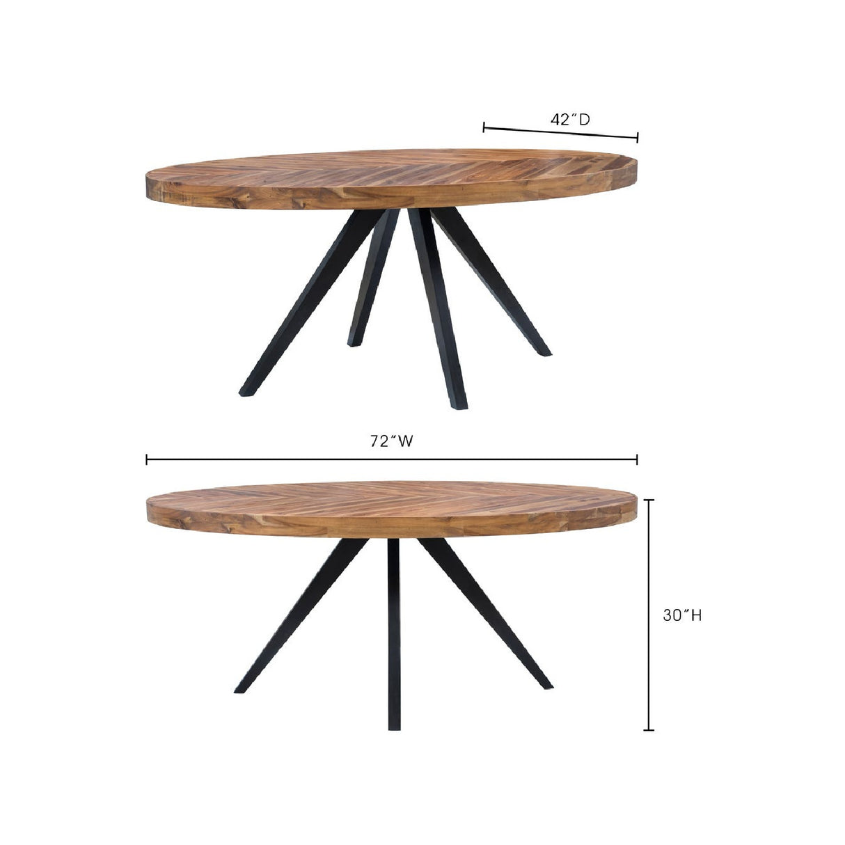 Modern European furniture - Parquet Patterned Wooden Dining Table - www.oroa.com