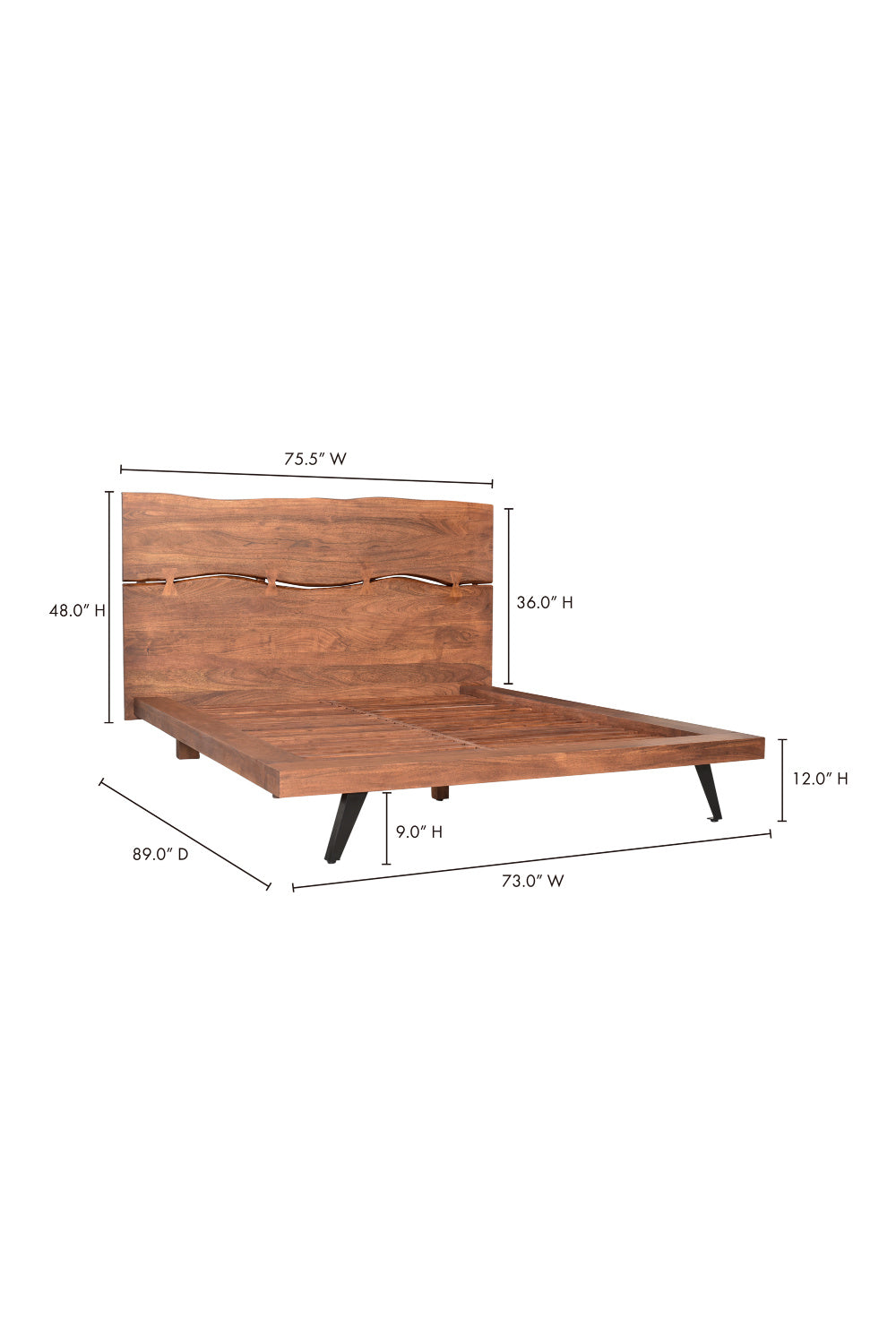 Acacia Organic-Edge Headboard Bed | Novi Living Madagascar | Oroa.com
