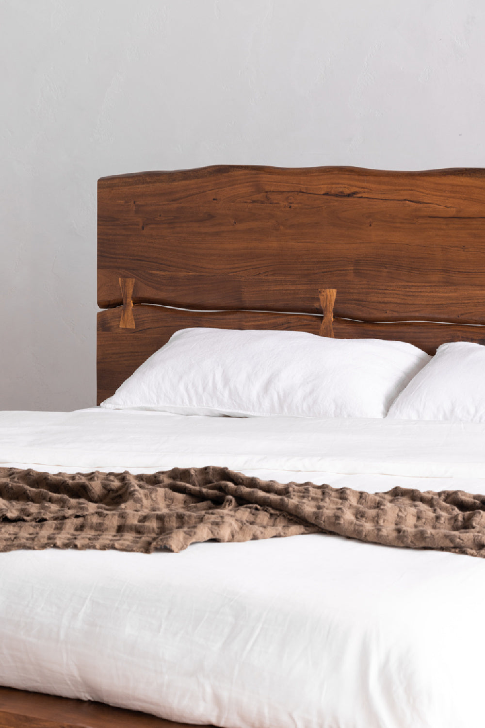 Acacia Organic-Edge Headboard Bed | Novi Living Madagascar | Oroa.com