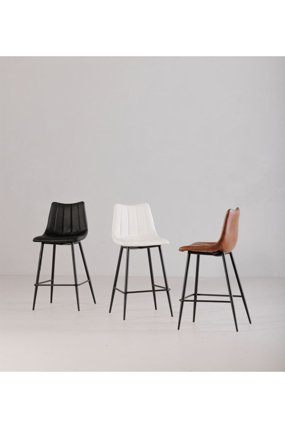 Modern European furniture - Vertical Stitched Counter Stools (2) - www.oroa.com | Oroa.com