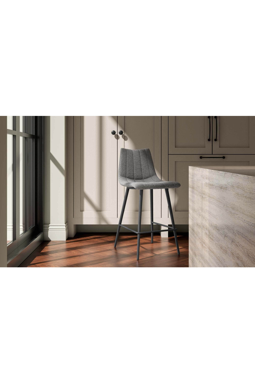 Modern European furniture - Vertical Stitched Counter Stools (2) - www.oroa.com | Oroa.com