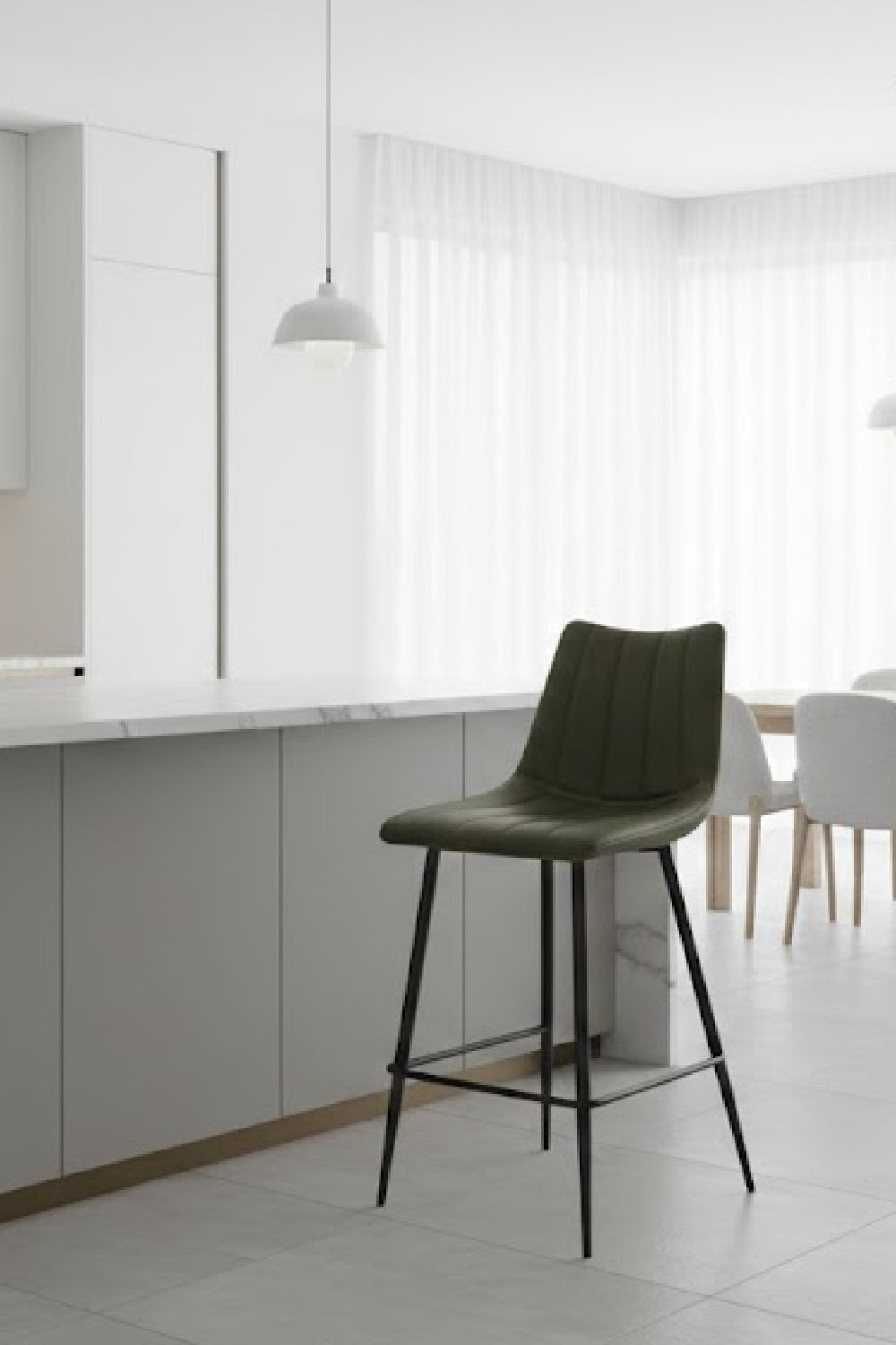 Modern European furniture - Vertical Stitched Counter Stools (2) - www.oroa.com | Oroa.com