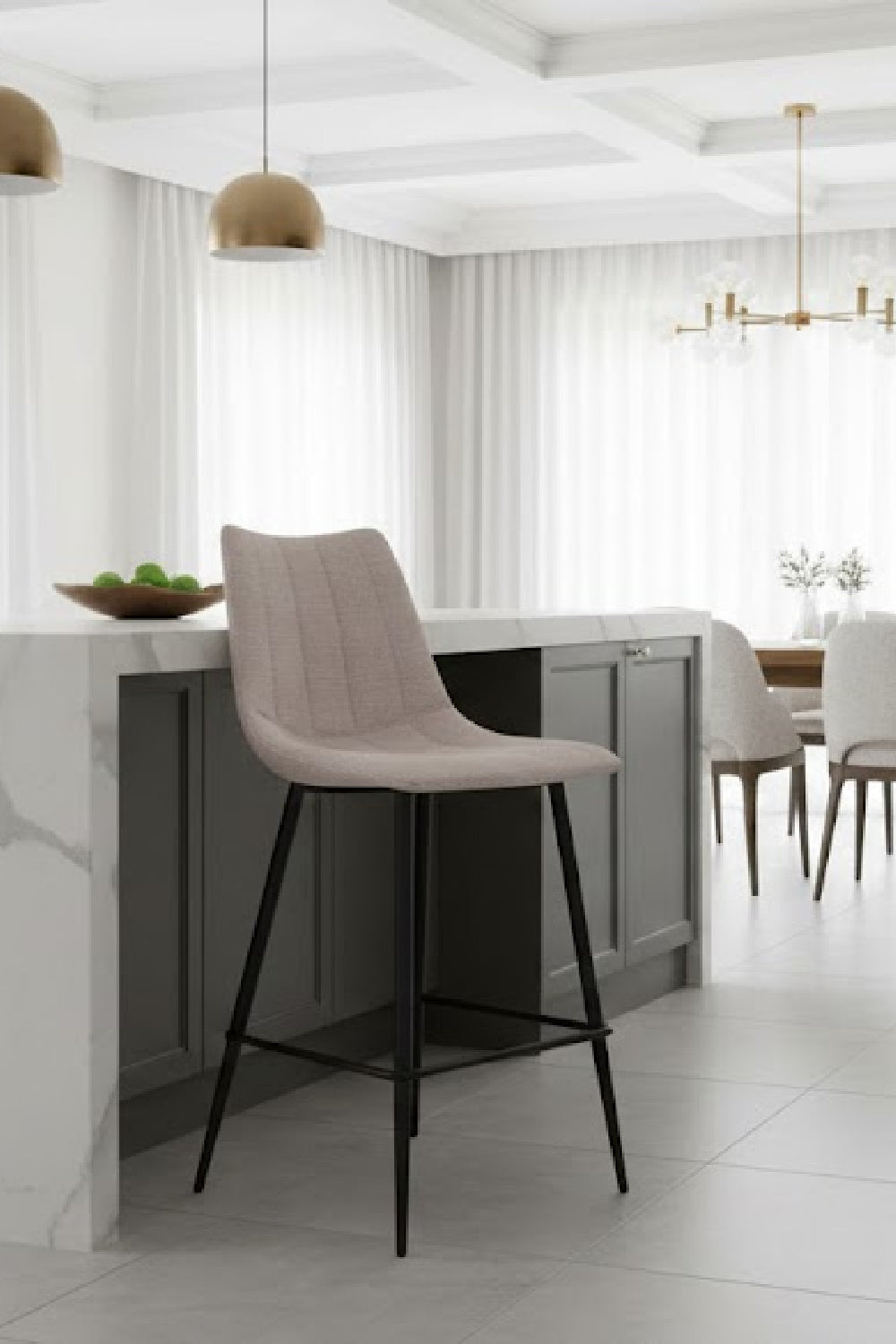 Modern European furniture - Vertical Stitched Counter Stools (2) - www.oroa.com | Oroa.com