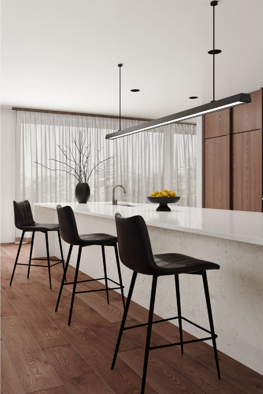Modern European furniture - Vertical Stitched Bar Stools (2) - www.oroa.com | Oroa.com