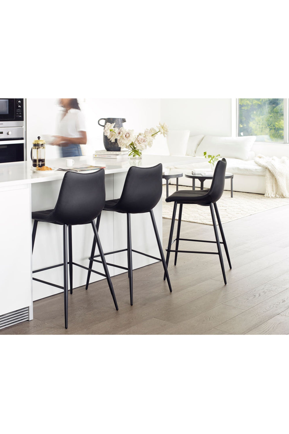 Modern European furniture - Vertical Stitched Bar Stools (2) - www.oroa.com | Oroa.com