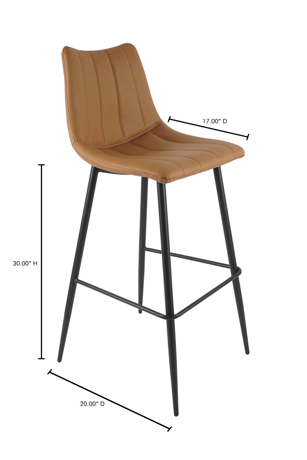 Modern European furniture - Vertical Stitched Bar Stools (2) - www.oroa.com | Oroa.com
