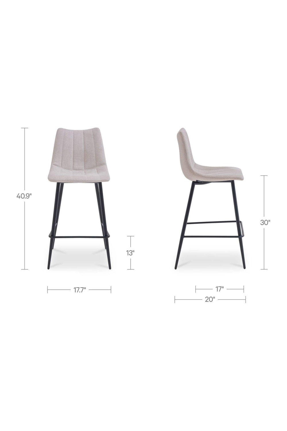 Modern European furniture - Vertical Stitched Bar Stools (2) - www.oroa.com | Oroa.com