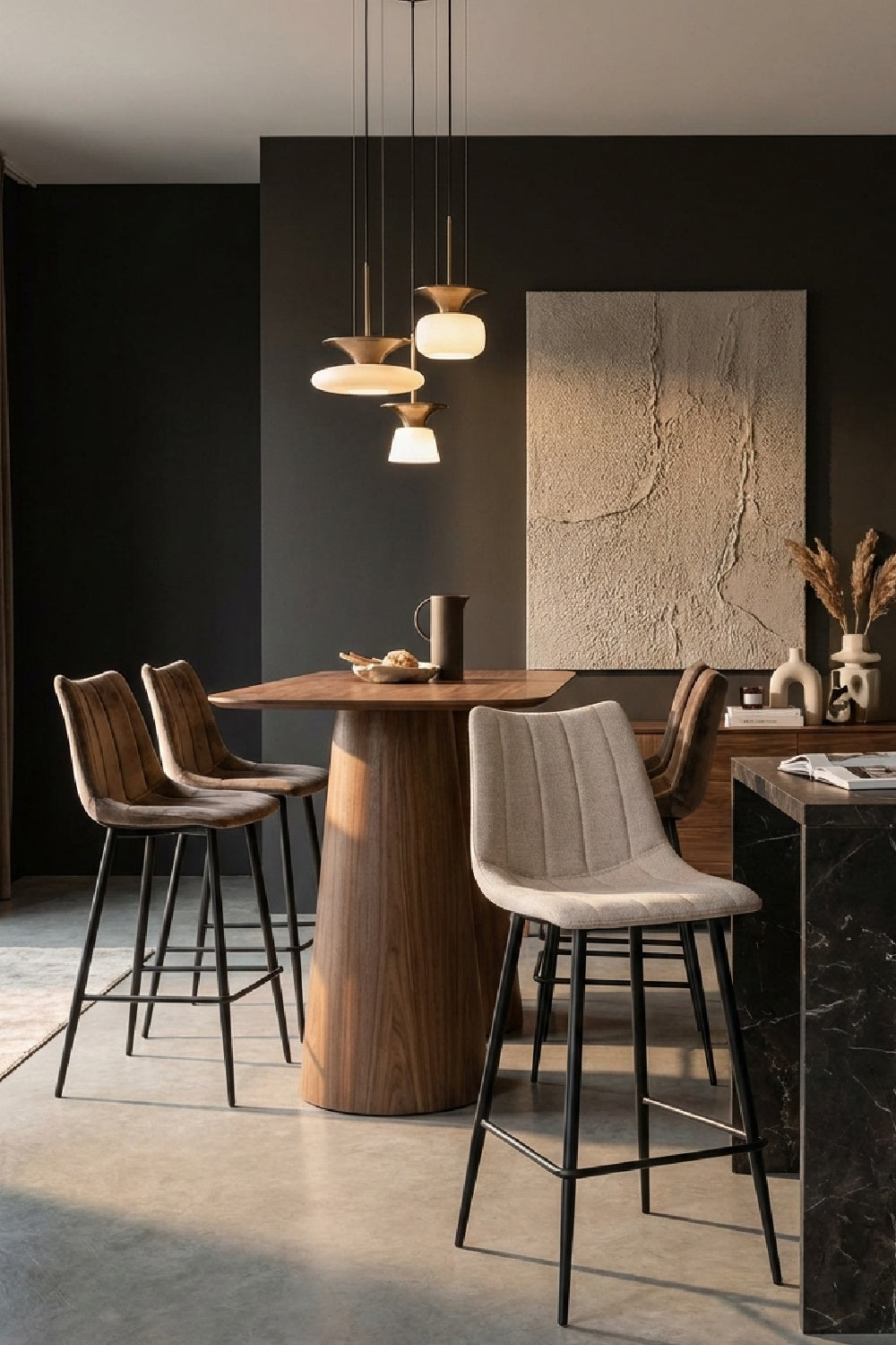 Modern European furniture - Vertical Stitched Bar Stools (2) - www.oroa.com | Oroa.com