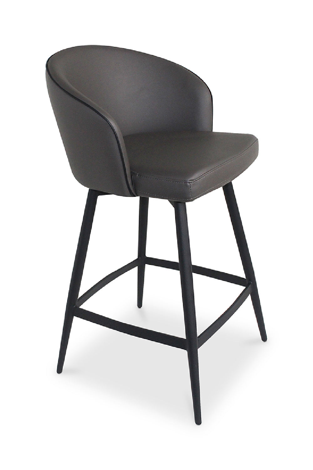 Modern European furniture - Gray Curved Swivel Counter Stool - www.oroa.com