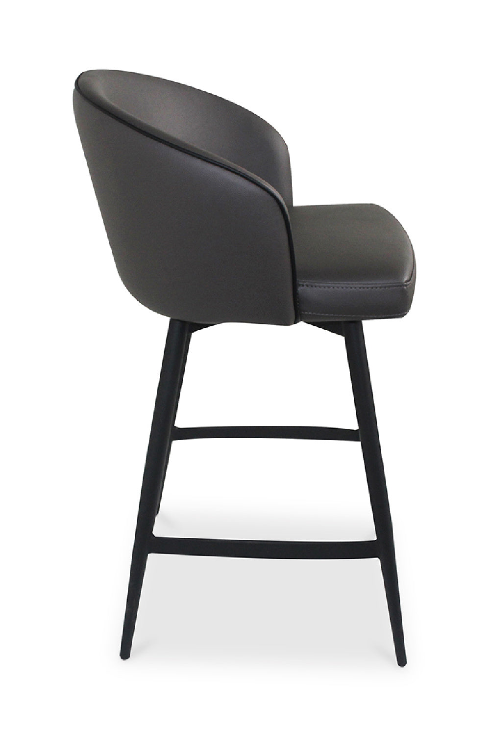 Modern European furniture - Gray Curved Swivel Counter Stool - www.oroa.com