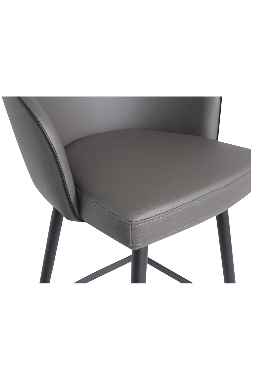 Modern European furniture - Gray Curved Swivel Counter Stool - www.oroa.com