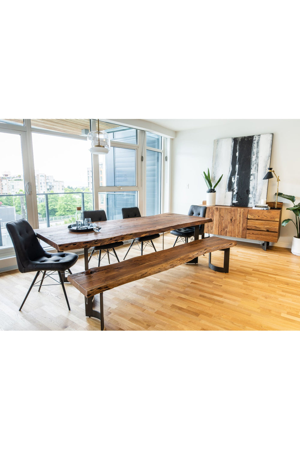 Modern European furniture - Brown Acacia Bench - www.oroa.com | Oroa.com