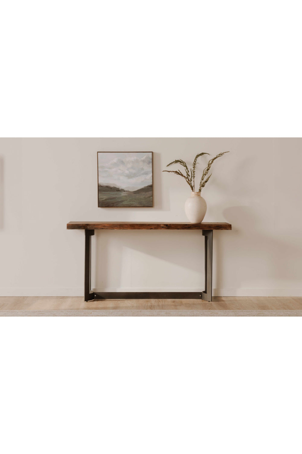 Modern European furniture - Brown Acacia Rustic Console Table - www.oroa.com
