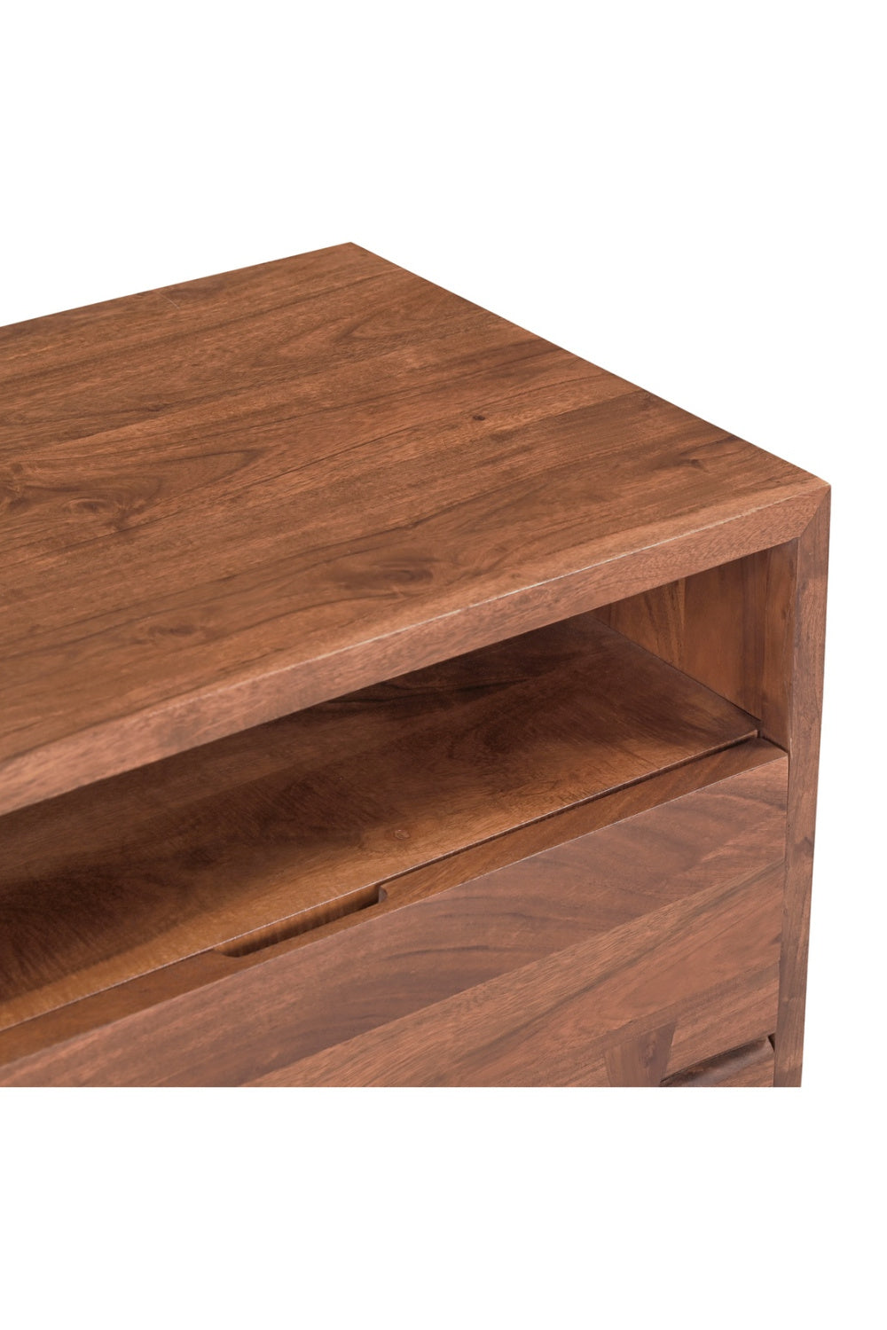 Modern European furniture - Solid Acacia 2-Drawer Nightstand - www.oroa.com