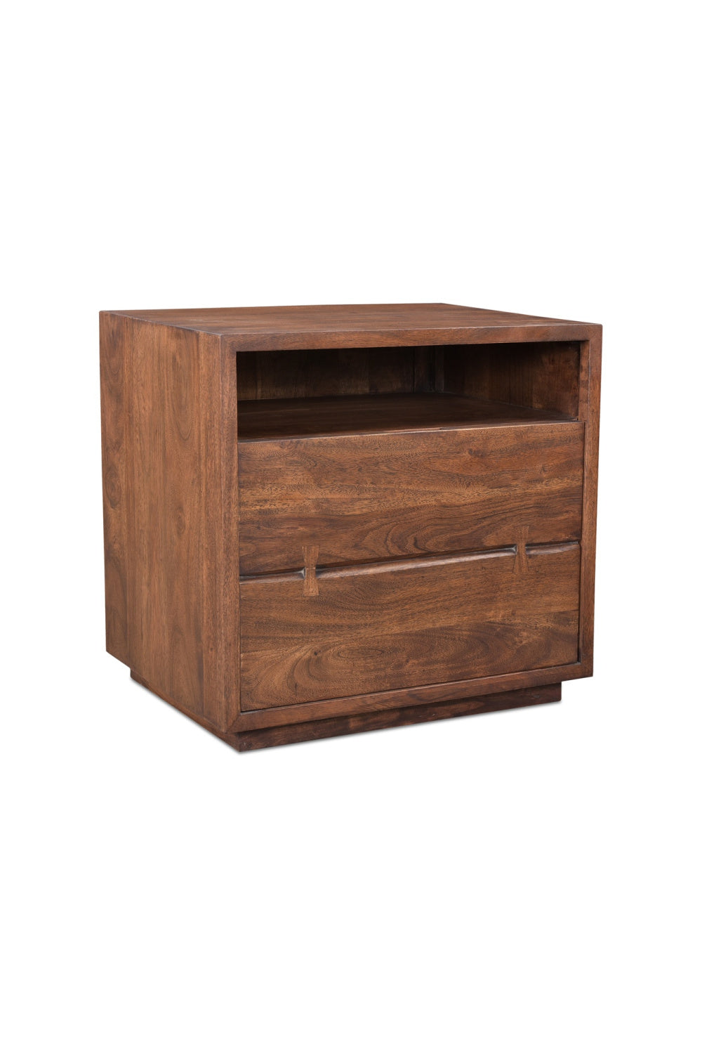 Modern European furniture - Solid Acacia 2-Drawer Nightstand - www.oroa.com