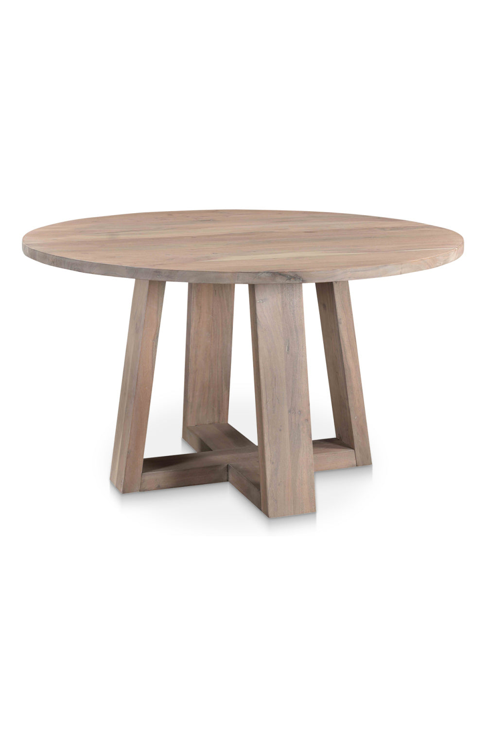 Modern European furniture - Whitewashed Acacia Round Dining Table - www.oroa.com