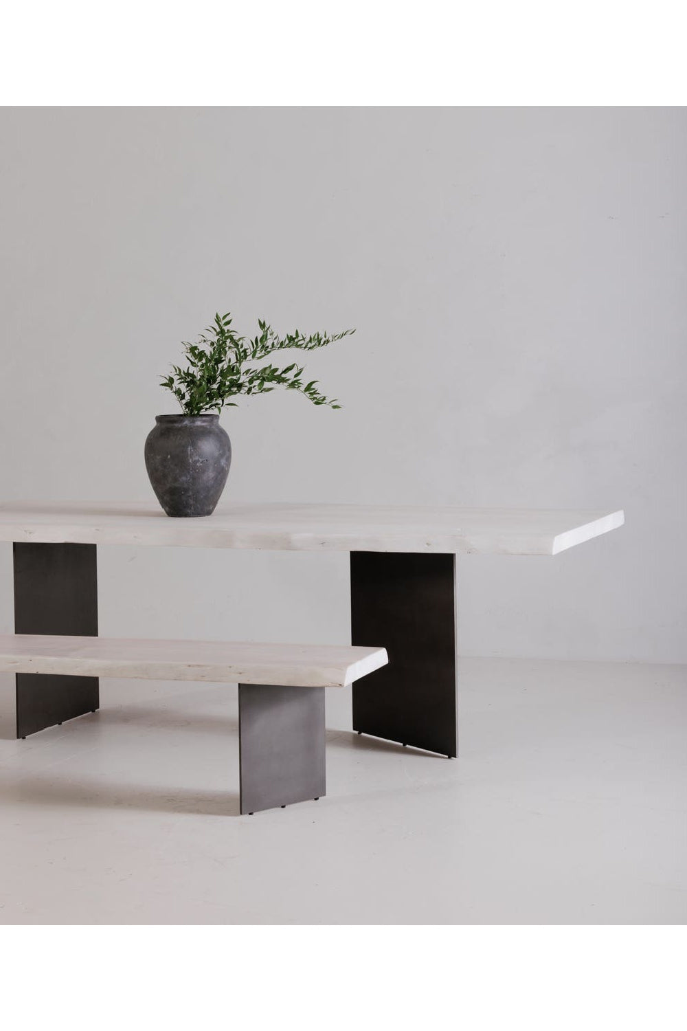 Modern European furniture - Whitewashed Acacia Dining Table - www.oroa.com | Oroa.com