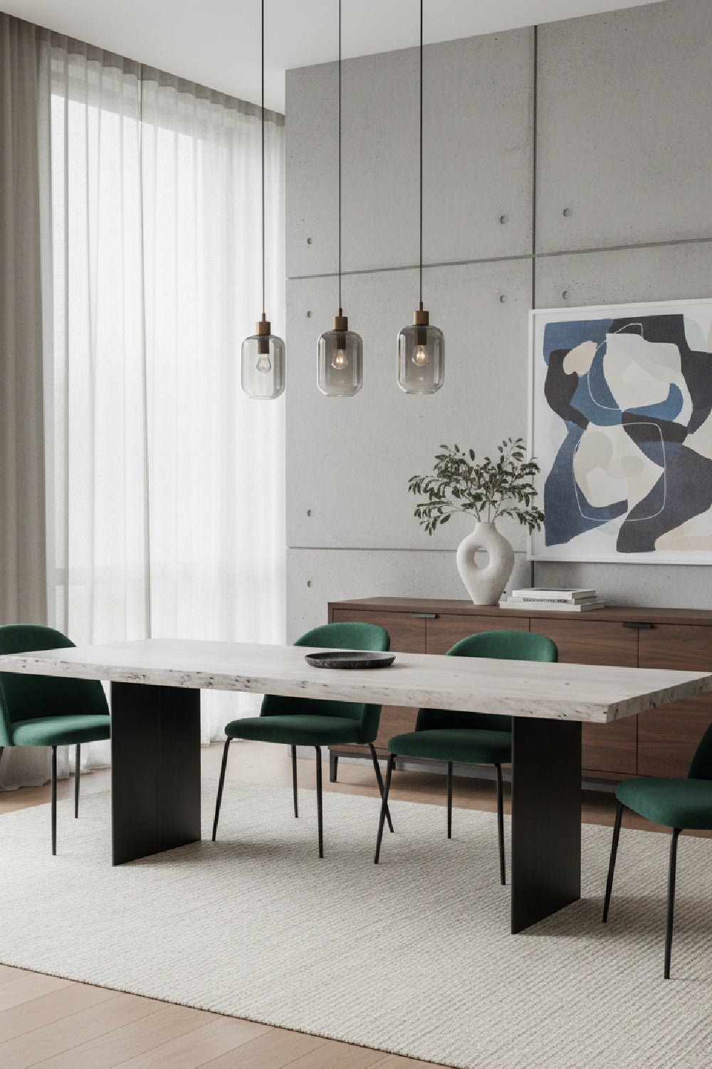 Modern European furniture - Whitewashed Acacia Dining Table - www.oroa.com | Oroa.com