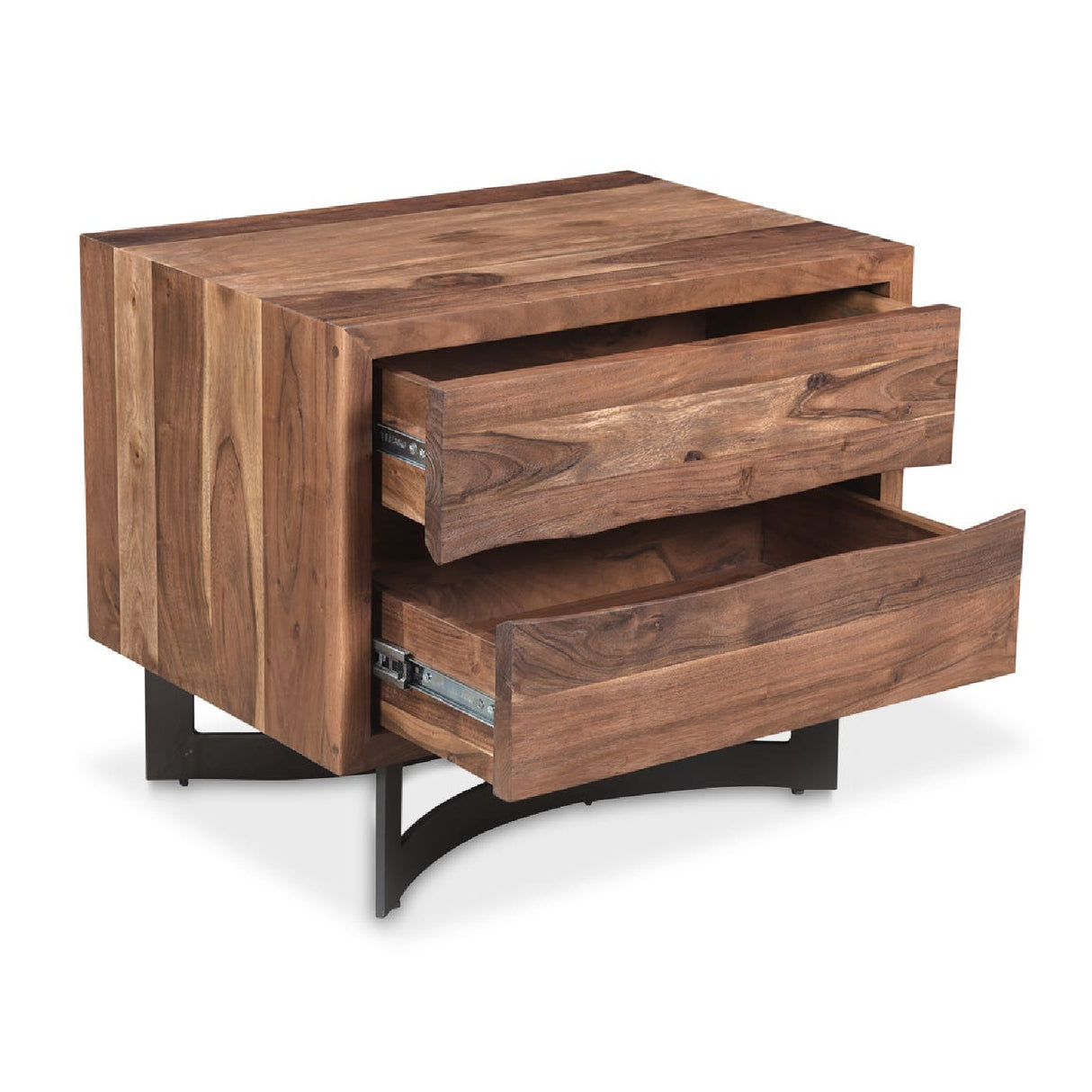 Modern European furniture - Acacia 2-Drawer Rustic Nightstand - www.oroa.com