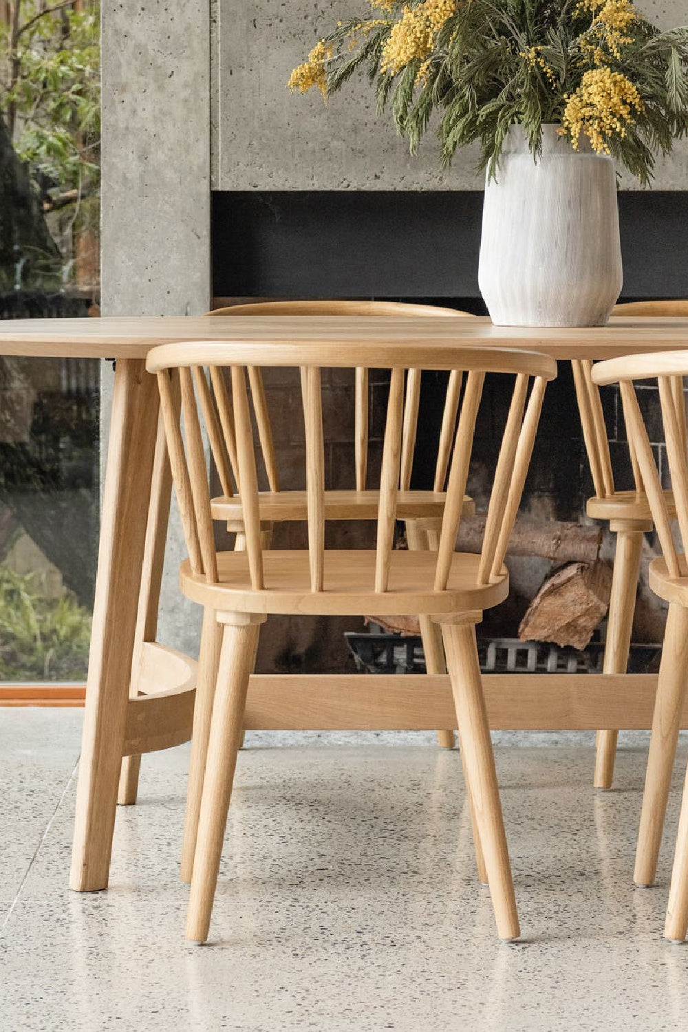 Oak Scandinavian Dining Table S | Novi Living Trie | Oroa.com