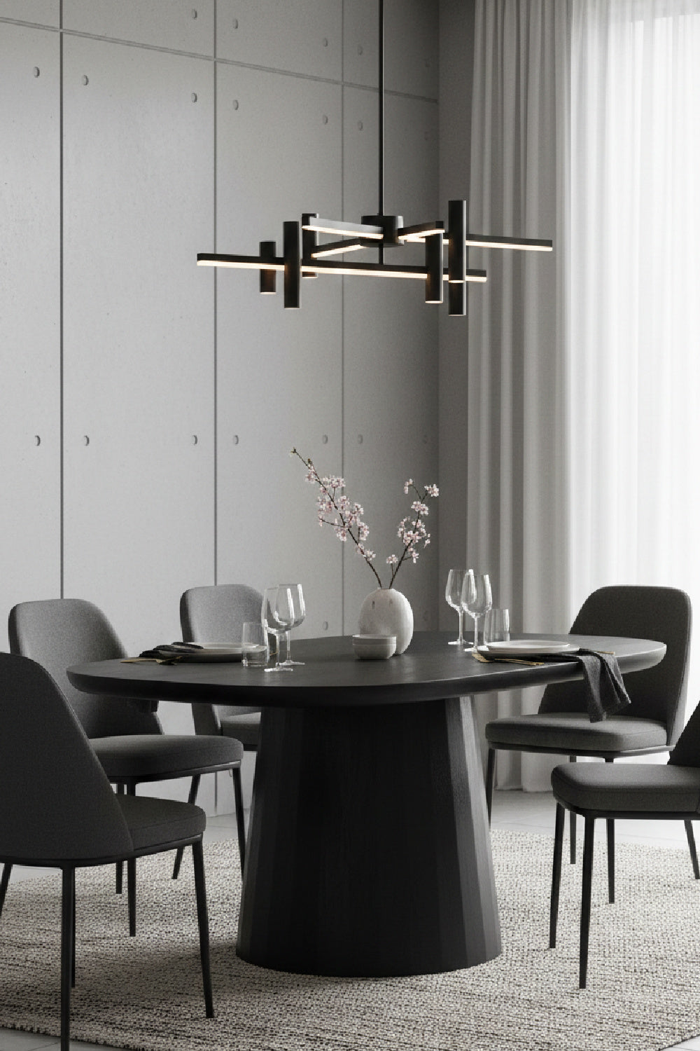 Black Acacia Dining Table | Novi Living Freed | Oroa.com