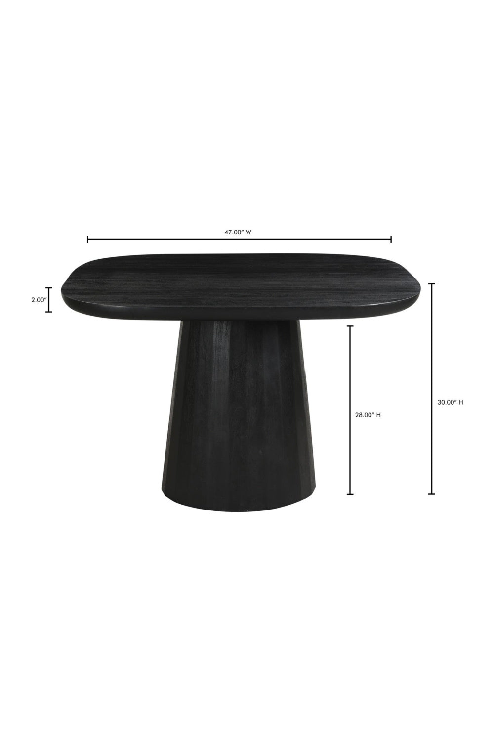 Black Acacia Dining Table | Novi Living Freed | Oroa.com
