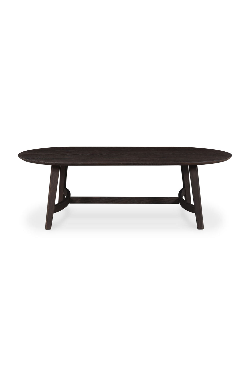 Modern European furniture - Brown Oak Oval Coffee Table - www.oroa.com