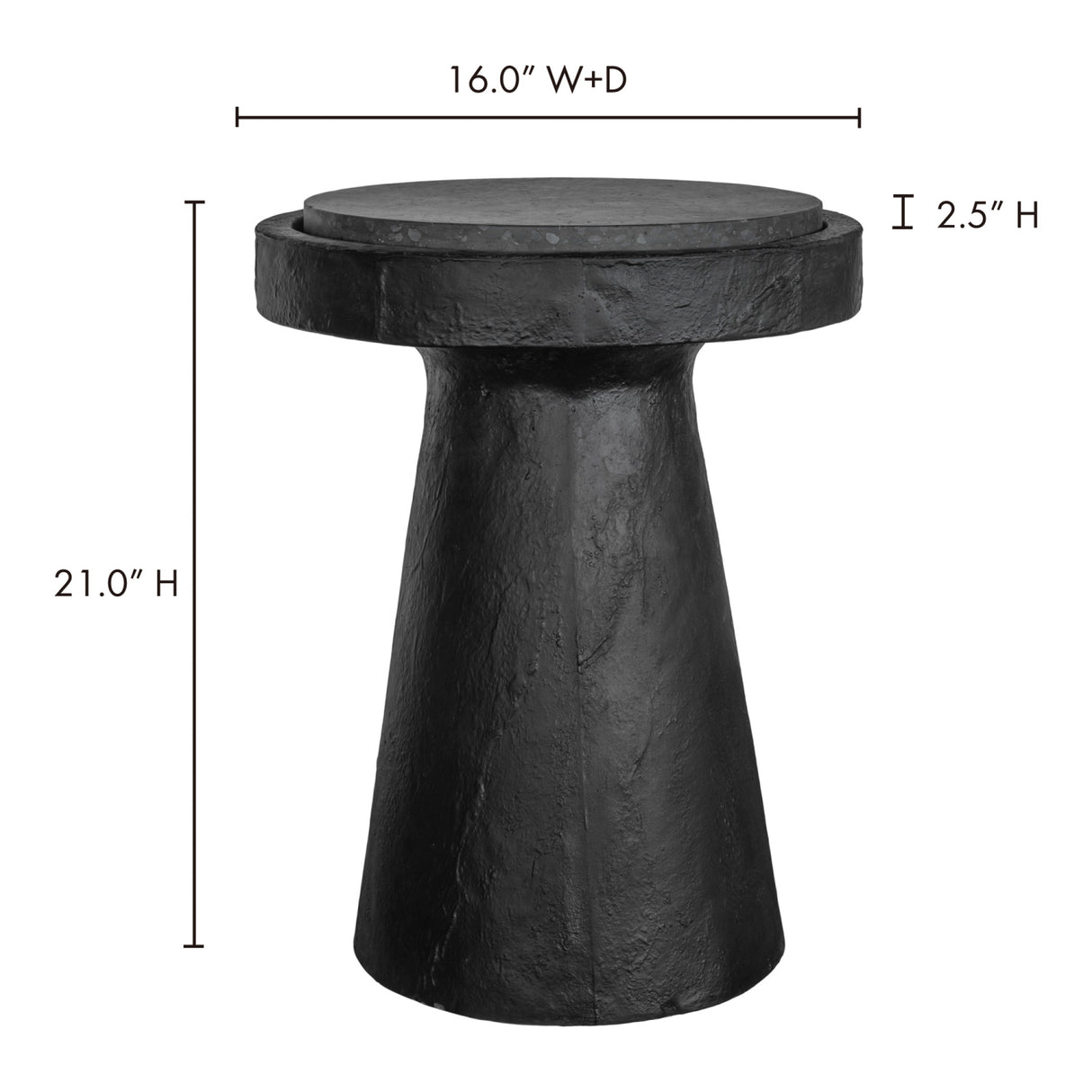 Modern European furniture - Indoor/Outdoor Terrazzo Accent Table - www.oroa.com