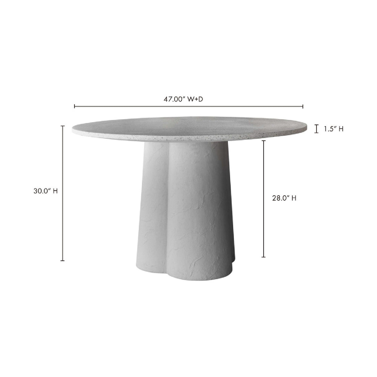 Modern European furniture - White Terrazzo Indoor/Outdoor Dining Table - www.oroa.com | Oroa.com
