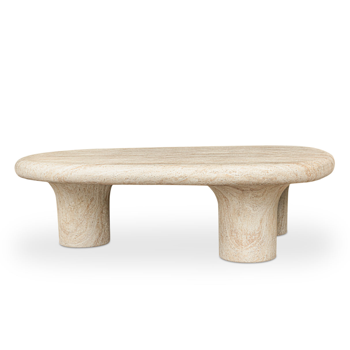 Modern European furniture - Travertine Look Indoor/Outdoor Coffee Table - www.oroa.com